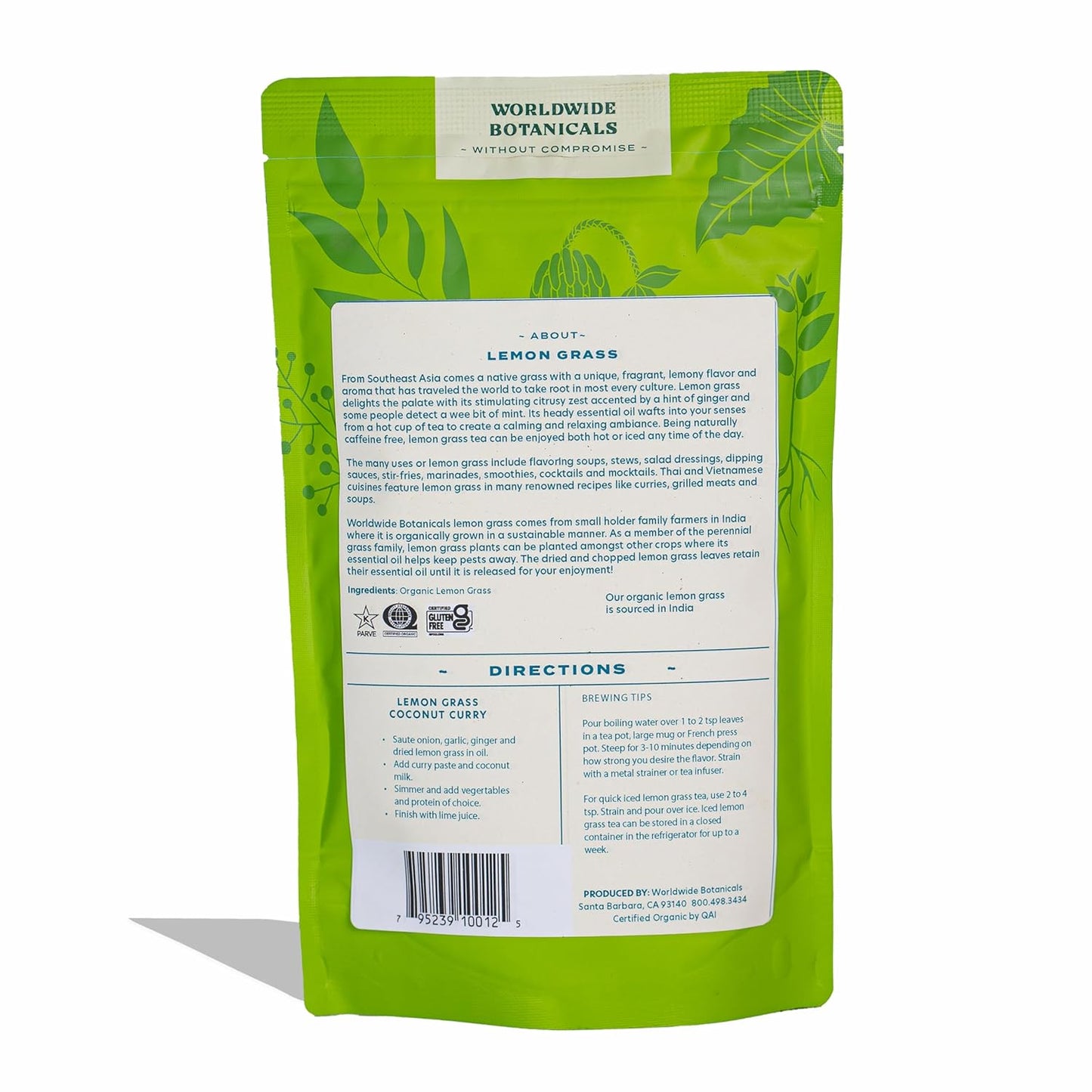 Worldwide Botanicals Organic Lemon Balm Tea, 1Lb - Loose Leaf Premium Herbal Tea | 100% Pure Lemon Balm Leaves | For Stress Relief and Good Digestion | Kosher