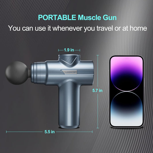 LEERCON Massage Gun Deep Tissue Handheld Muscle Massager for Pain Relief