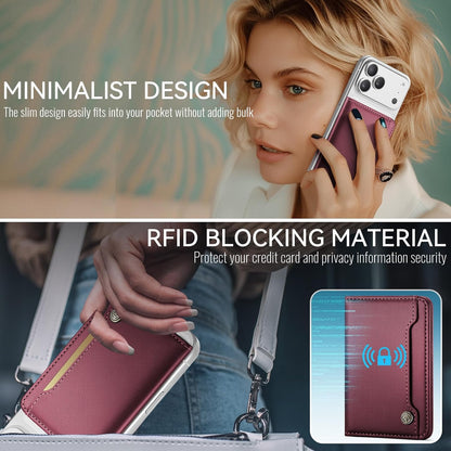 Vinich for MagSafe Wallet Magnetic RFID Blocking Card Holder, Rose Pink