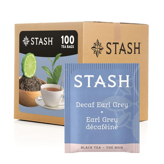 STASH Decaf Earl Grey Black Tea, 100 Bags Bulk Pack, Decaffeinated