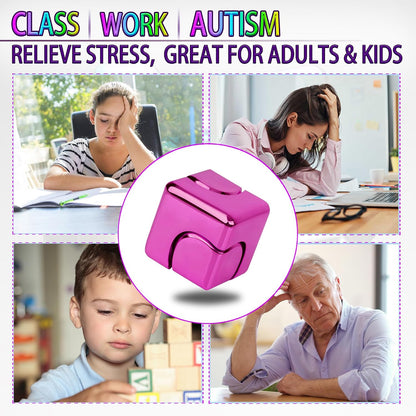 Fidget Spinner Toys Cube Adults Metal Fidgets Cool Stuff Desk Gadgets Office Toy for Teen Boy Small Anxiety Figette Sensory Toy ADHD Tool Fingears Figet Stress Gifts Easter Basket Stuffers Teen Boys