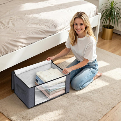 Fab totes Storage Bags for Clothes Blanket Storage Bins with Lids