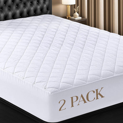 Queen Mattress Pad, Quilted Mattress Protector Topper fits 16" Deep Pocket