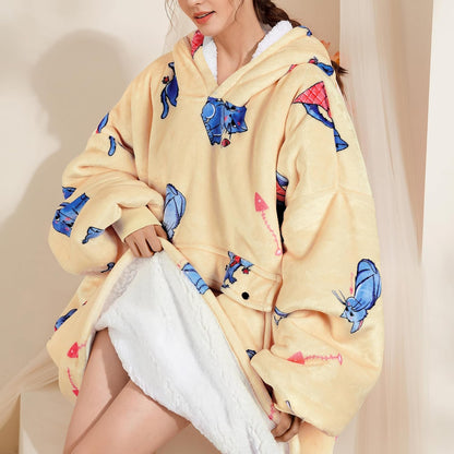 Narecte Cozy Oversized Blanket Hoodie Wearable Blanket Adults Soft Hooded Blanket Hoodie Birthday Gifts for Women Christmas - Colors B