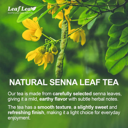 LeafLea Senna Tea Bags, Laxative Tea & Digestive Cleanse, 120 Ct, 3 Boxes