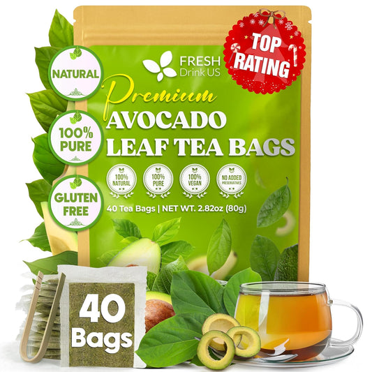FreshDrinkUS, Premium Avocado Leaf Tea, 45 Count, Pure, Caffeine Free