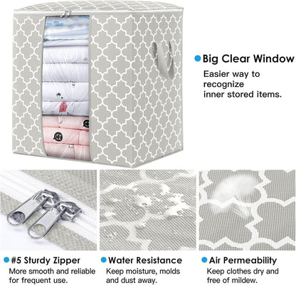 Storage Bags 3 Pack 100L Clothes Organization and Storage Containers