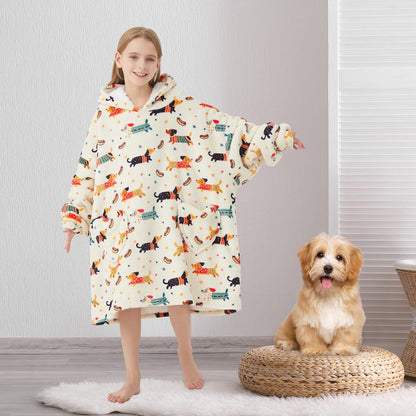 Fiosnow Glow in the Dark Unicorn Blanket Hoodies for Kids 6-13YR Oversize Wearable Blanket Hoodies for Boys Girls Teens