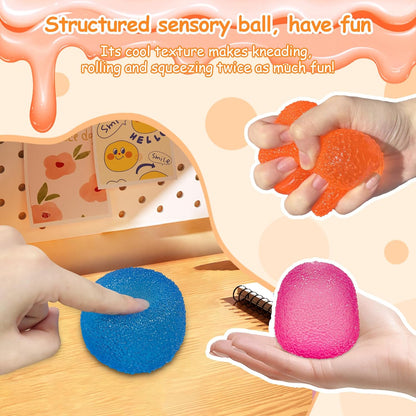 Stress Balls-Gumdrop Squishy Stress for Kids and Adults, Super Solid Squeeze Ball, Sensory for Stress Relief, Birthday, Easter Basket Stuffers and Party Favors (Blue)