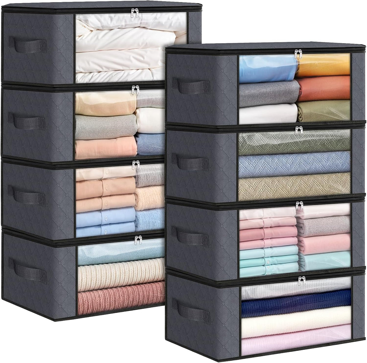 Fab totes Storage Bags for Clothes Blanket Storage Bins with Lids