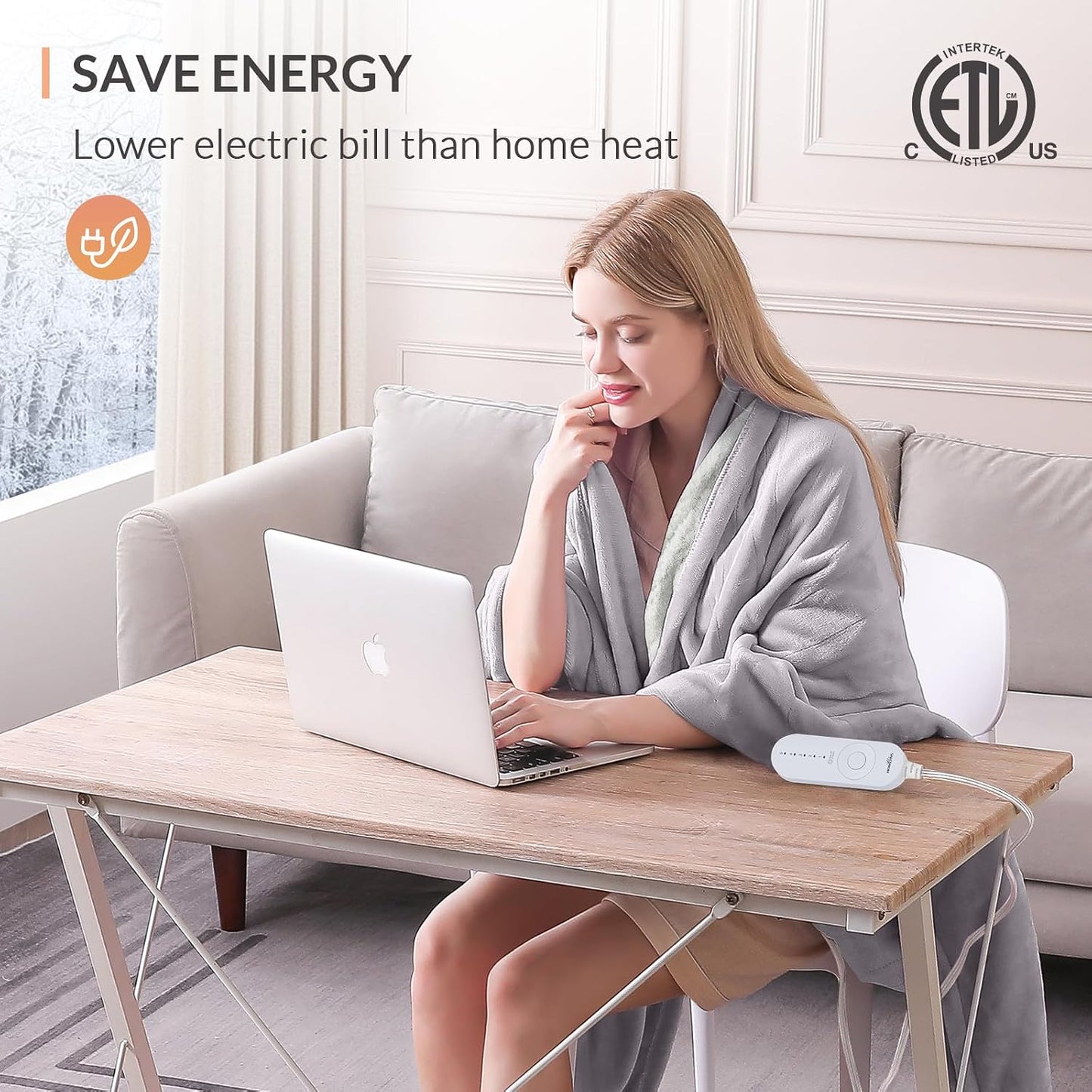 HOMLYNS LuxeHeat Heated Blanket Electric Blanket, Soft Flannel Sherpa Heated Throw, Heating Blanket with 5 Heat Settings, 3 hrs Timer Auto Shut Off (50x60 inches, Purple), Only for 120V Voltage Use