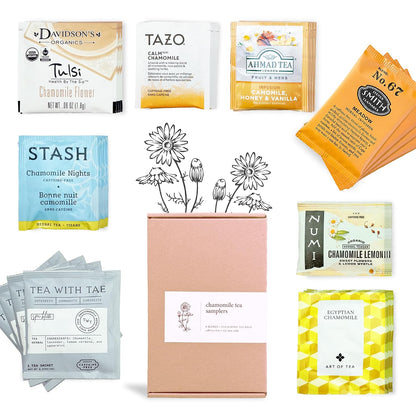 Sippingly Night Time Tea Sampler – 40 Herbal Teas – 10 Flavors from Top Brands – Chamomile, Lavender, Passionflower – Perfect Relaxation & Calm Support – Ideal Wellness Gift – Kosher, Gluten-Free