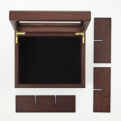 Tea Box - Luxury Wooden Tea Bag Organizer from The Apace Premier Collection - 8 Compartment Tea Storage Chest Container - Elegantly Handmade w/Scratch Resistant Window