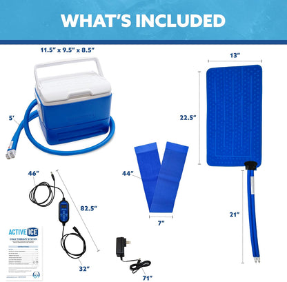 Polar Active Ice 3.0 Cold Therapy Ice Machine System with Programmable Timer, Shoulder Compression Pad, Lightweight 9 Quart Cooler Freeze Kit, Quiet Pump, Strong Cryotherapy Pain Relief Treatment
