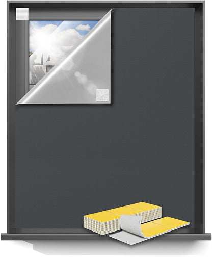 Sumobaby Blackout Curtains 63"x70" Portable No Drill Black Out Window Cover - Colors A
