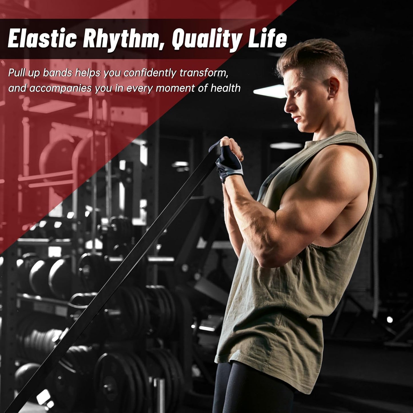 Pull Up Assistance Bands, 5-Level Resistance Bands for Working Out, Pull Up Bands for Men & Women, Exercise Bands for Full-Body Training, Fitness, Physical Therapy, Stretch Workout Bands at Home, Gym