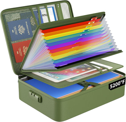 ENGPOW Fireproof File Organizer Bag with 13 Pockets Accordion File Folder
