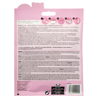 Oh K! Foot Peel Mask - Pomegranate - Foot Peeling Mask for Dry Feet and Cracked Heels - Feet Exfoliant with Pomegranate and Coconut Oil - 1 Pair