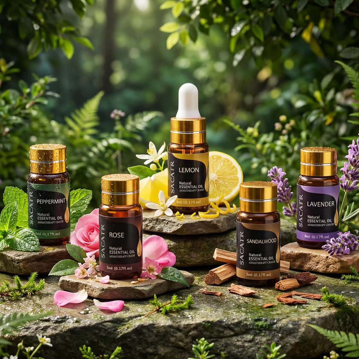 SACATR 60 Pcs Natural Essential Oil Sets,Fragrance Oil Scent (60 * 10ML)