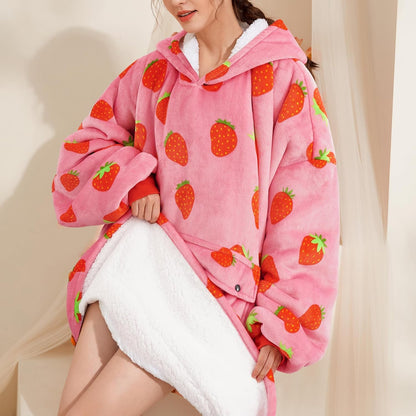 Narecte Cozy Oversized Blanket Hoodie Wearable Blanket Adults Soft Hooded Blanket Hoodie Birthday Gifts for Women Christmas - Colors A