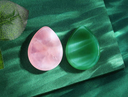 2PCS Worry Stone for Anxiety Tigers Eye Amethyst Healing Crystals Hand Thumb Stones Pocket Gemstones Meditation Accessories Oval Crystal Natural Relax Palm Stone Anxiety Relief Items Stocking Stuffers