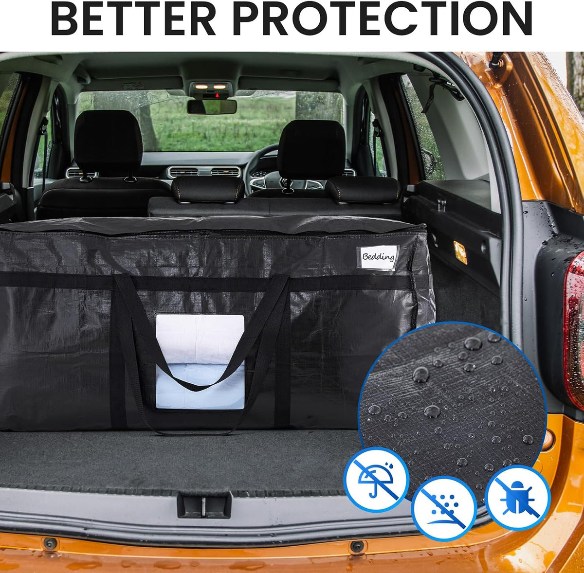 TAILI 69 Gallon Extra Large Storage Bags with Visible Window,Blue