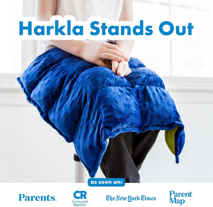 Harkla Weighted Lap Pad for Kids, Deep Blue, 5lb