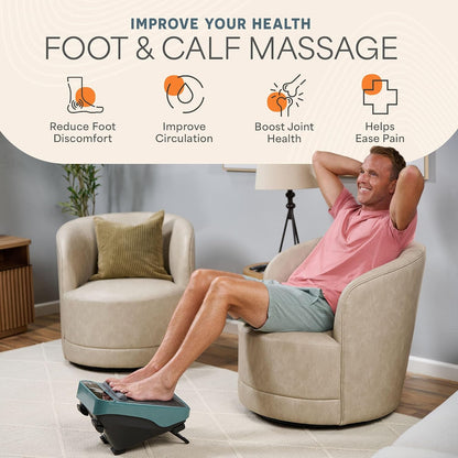 Lifepro VibraFlow Foot Massager for Neuropathy - Relaxing Calf and Foot Therapy with Heat Option for Maximum Soothing Relief - Massager for Blood Circulation and Revitalization