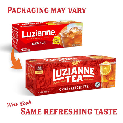 Luzianne Unsweetened Hibiscus Iced Tea Bags, Family Size, 22ct Box (Pack of 6)