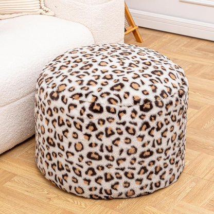 Round Pouf Ottoman 20 x 20 x 14 Inches Boho Poof Home Decor Floor Pouffe Ottoman Foot Rest for Couch Sofa Bean Bag Chairs Living Room Bedroom (Green)