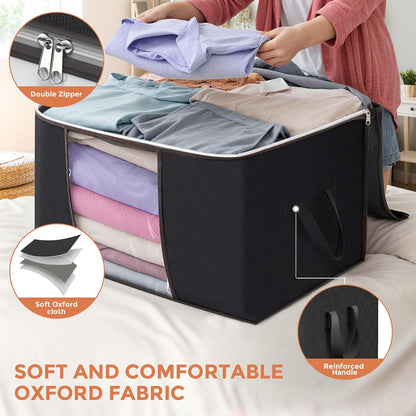 90L Large Storage Bags, Clothes Storage Bins Closet Organizers