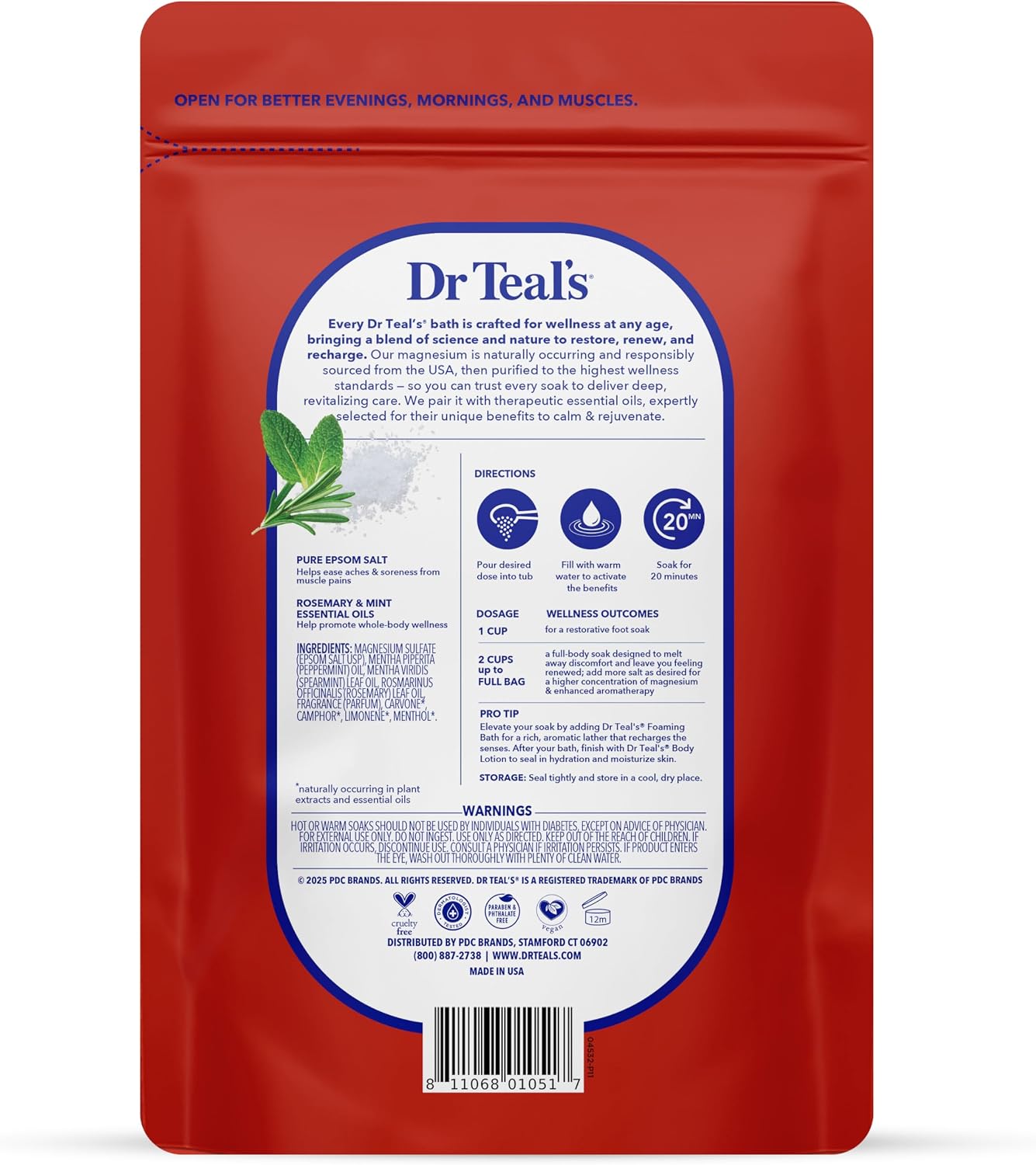 Dr Teal's Epsom Salt Soaking Solution, Soothe & Sleep, Lavender, 3lbs