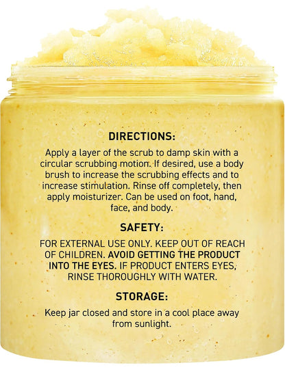 Brooklyn Botany Coconut Milk Body Scrub - Moisturizing and Exfoliating Body, Face, Hand, Foot Scrub - Fights Stretch Marks, Fine Lines, Wrinkles - Great Gifts for Women & Men - 10 oz
