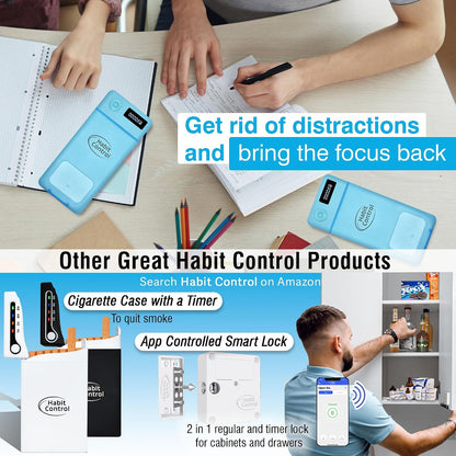 Cell Phone Lock Box with Timer for Self-Discipline, Portable Time Lock Box Suitable for iPhone and Android Smartphones, Phone Jail Box with Timer to Reduce Screen Time, Mindfulness Gift