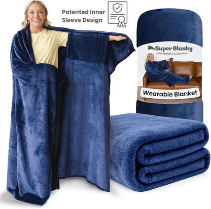 Super Blanky Wearable Blankets for Women & Men, Graduation Day Gift for Her, Cozy Gifts for Women, Wife Birthday Gifts Ideas