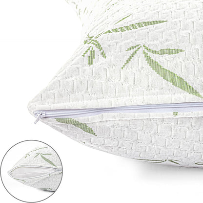 Bamboo Viscose Waterproof Pillow Protectors Queen Size, Pack of 2