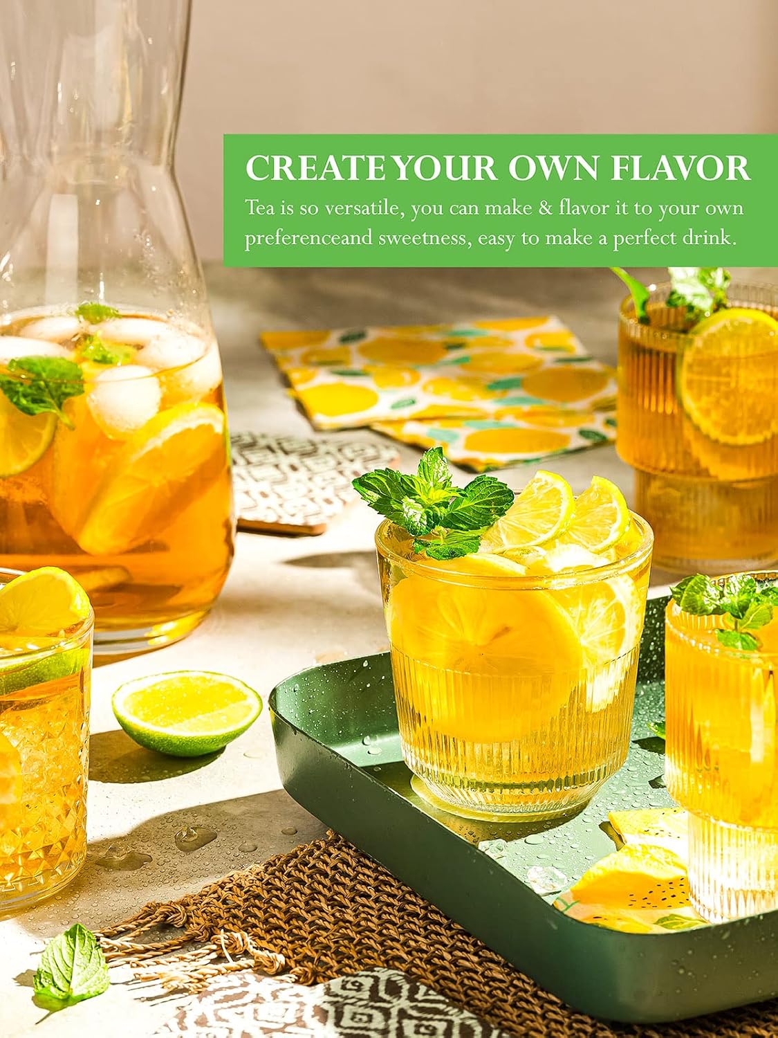 TeeLux Jasmine Green Tea Bags, Smooth Taste & Delicate Floral Aroma, 100 ct