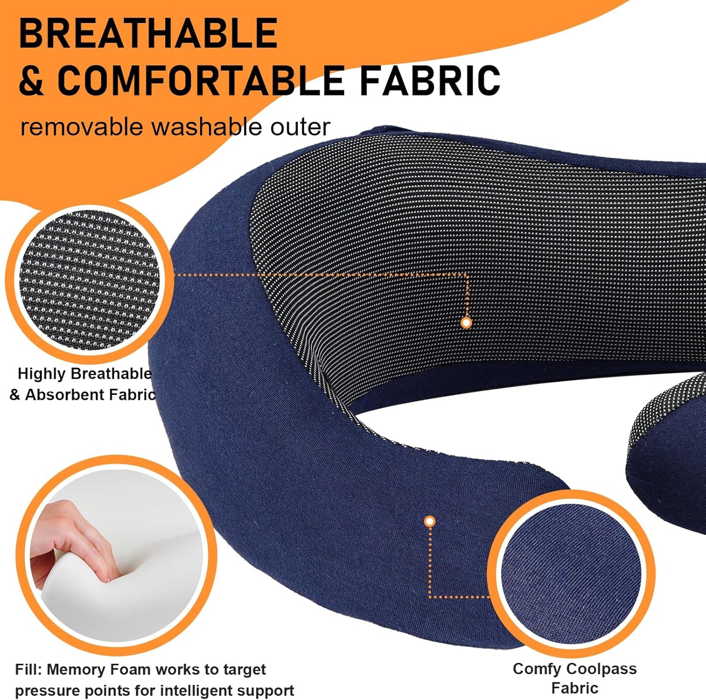 Travel Pillow - Hooded Neck Pillow Airplane Memory Foam Filling for Plane, Office, Cars Sleeping, Road Trip, Long Flights, Airplane Travel Essentials, Includes Eye Mask & Earplugs (Green)