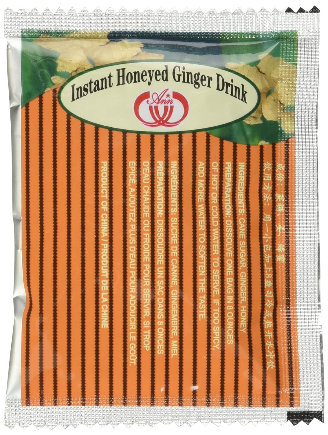 3-Pack of Instant Honeyed Ginger Drink 360g, Each Box, 20 Tea Bags,