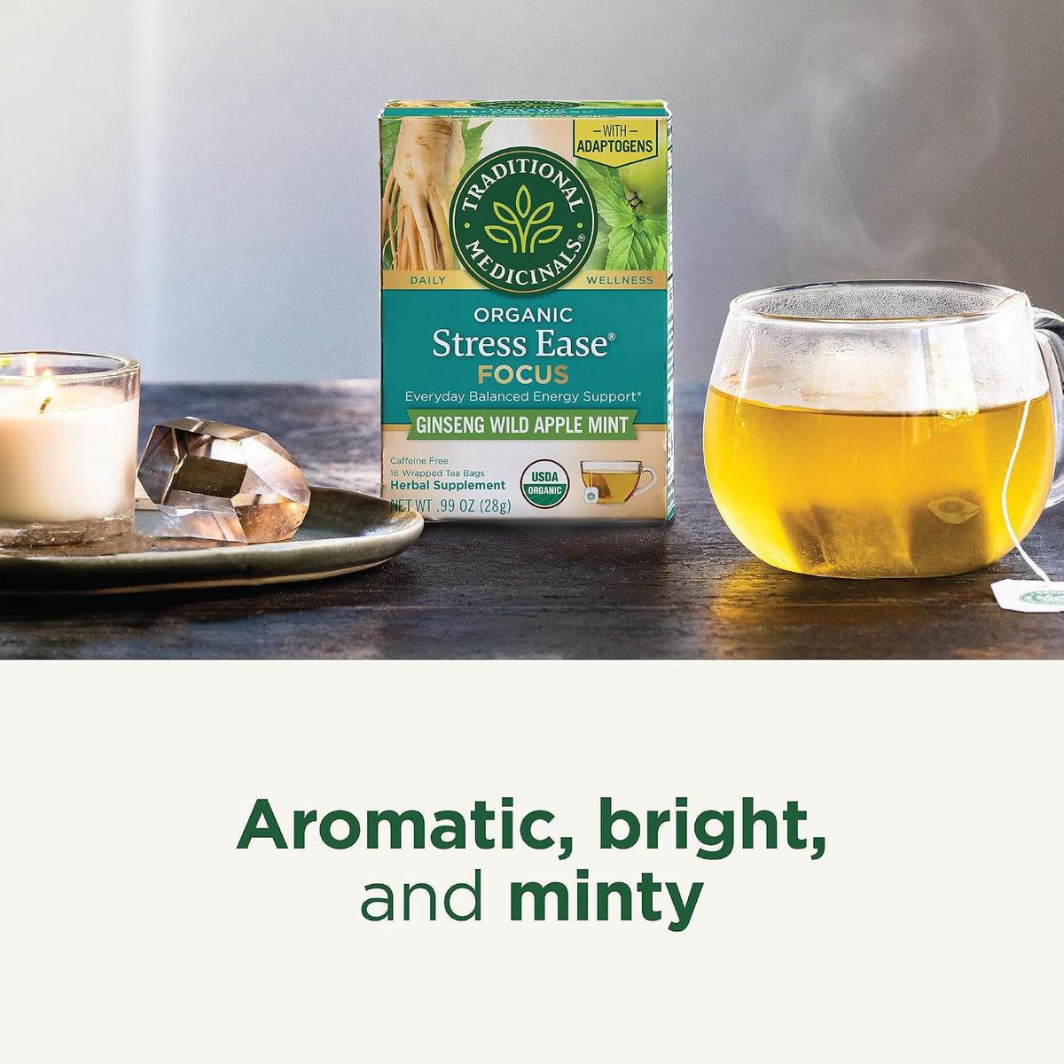 Traditional Medicinals Organic Stress Ease Focus, 16 Tea Bags