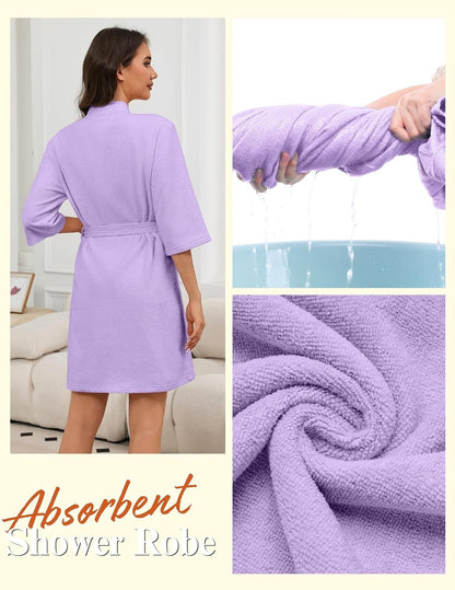 Ekouaer Towel Robe for Women Terry Cloth Robes for Women Absorbent Bathrobe