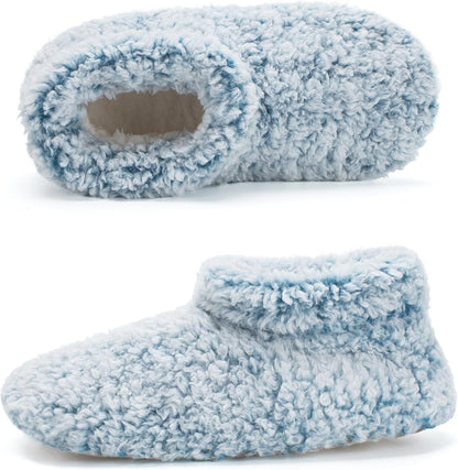 Cozylook Fuzzy Slippers for Women Indoor Soft Sole Slipper Socks with Non Slip Grippers Warm Fluffy