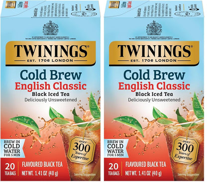 Twinings Strawberry & Raspberry Herbal Iced Tea, 72 Oversized Tea Bags, Makes 18 Pitchers or 144 Servings, Unsweetened, Naturally Caffeine-Free, 72 Count (Pack of 1)