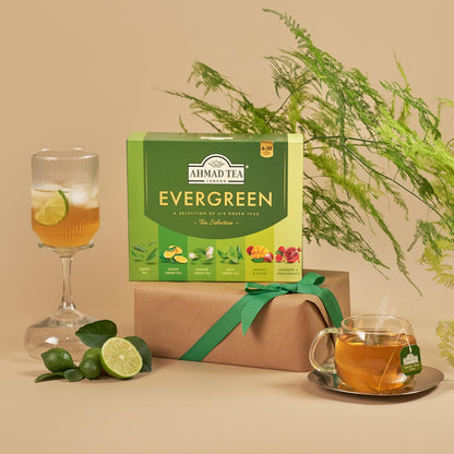 Ahmad Tea Variety Gift Box, 60 Foil Enveloped Teabags, Twelve Teas, 1 Count