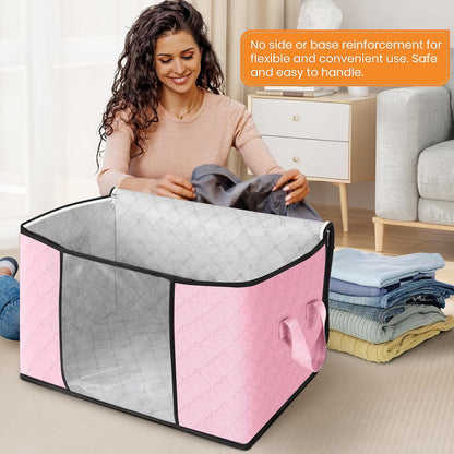 Fab totes Storage Bags for Clothes Blanket Storage Bins with Lids