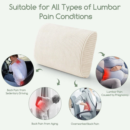 HIGOGOGO Lumbar Support Pillow for Recliner Chair/Accent Chair/Couch, Memory Foam Back Support Cushion for Elderly, Recliner Cushions for Back Rest, Pain Relief, Reading, Washable Cover, Dark Grey
