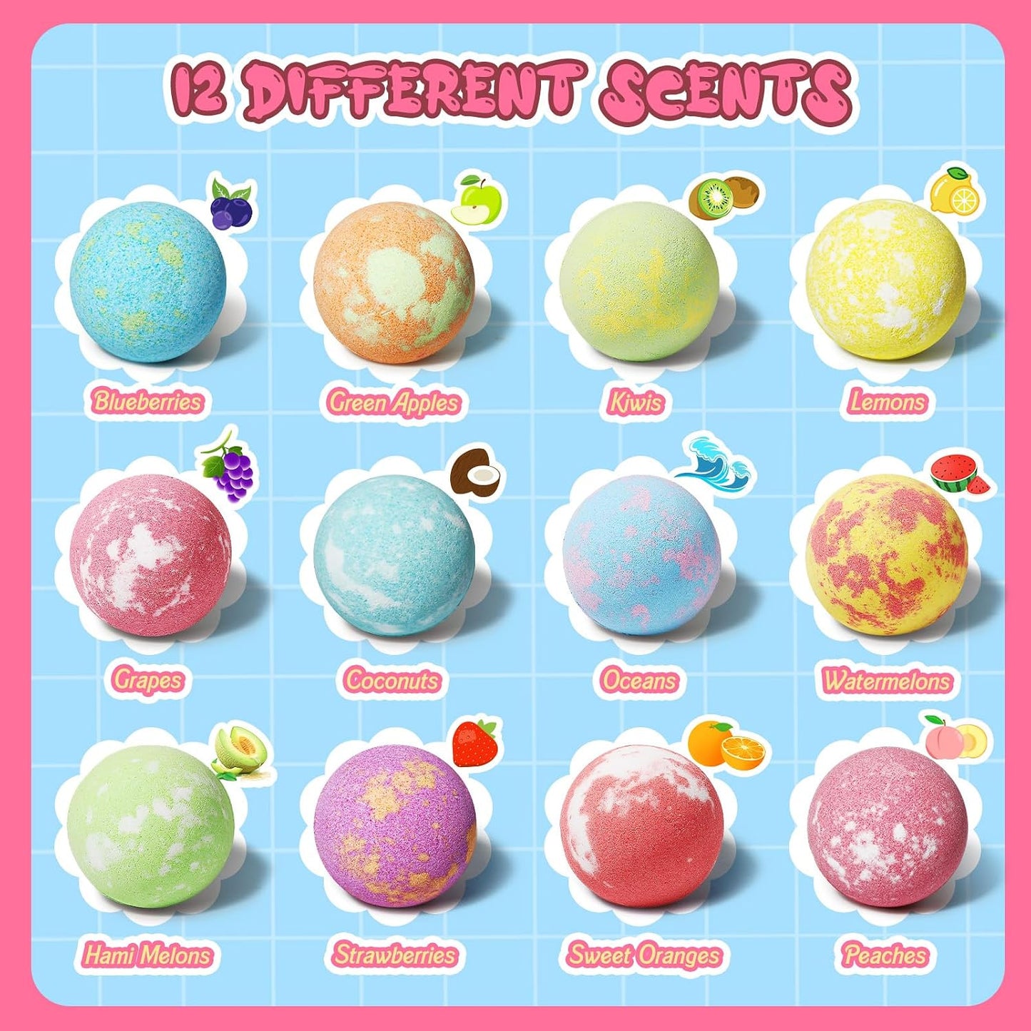 Sanyi Unicorn Bath Bombs for Kids with Bracelet Inside, Gifts for Girls 4-8