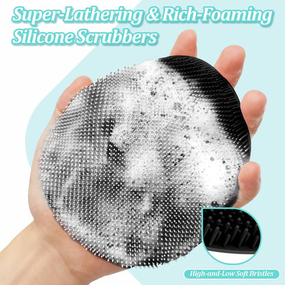 New Foot Brush with Adjustable Long Handle, 3-in-1 Foot Scrubber for Wet or Dry Brushing, 10.2’’- 27.5’’ Foot Scrub Brush for Senior, Pregnant, Disabled, or Injured, Gift-Box Packed(White)