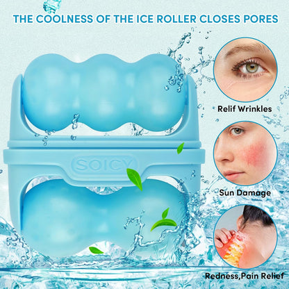 Fronnor Ice Roller for Face,Eyes,Cooling to Tighten Brighten Complexion, Soothing Skin Care Tool, Massager Under Eye Puffiness,Gift for Women