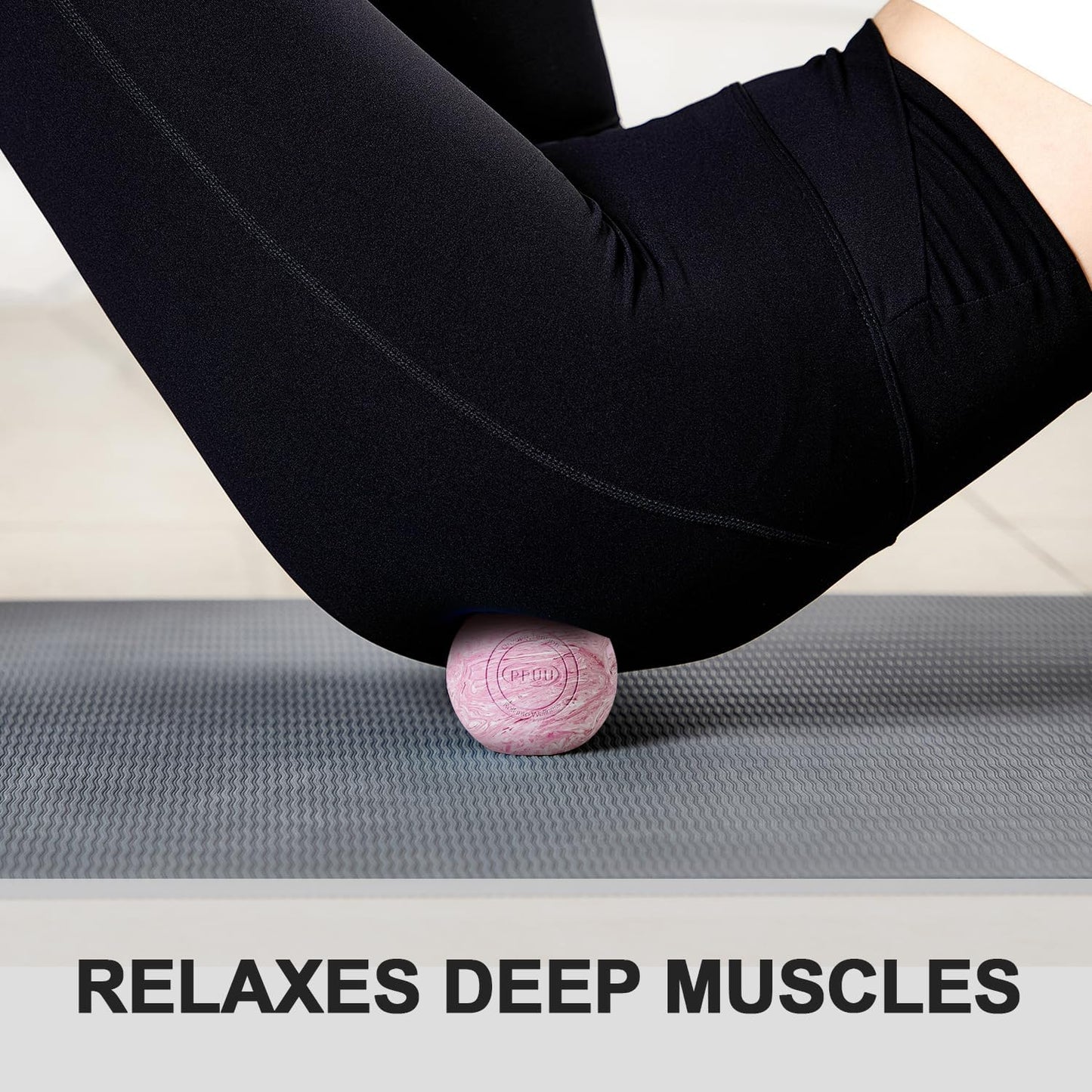 Lacrosse Ball Massage Ball for Myofascial & Trigger Point Release, Muscle Knots, Yoga Therapy – Improves Joint Mobility & Relieves Pain – Back, Neck, Chest, HIPS, Legs – 2.5-Inch Solid Blue Rubber